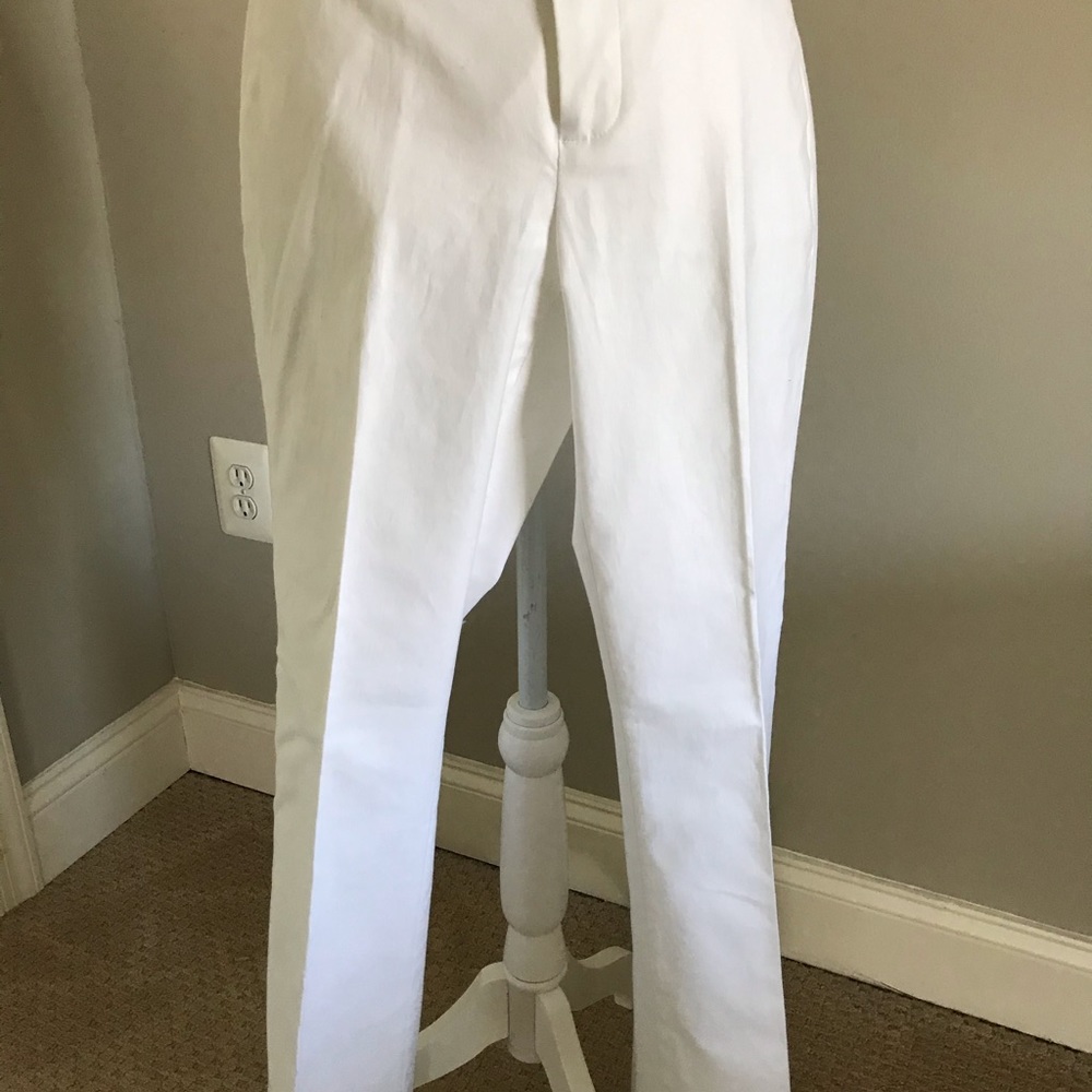 Banana republic white linen pants size 2 petite